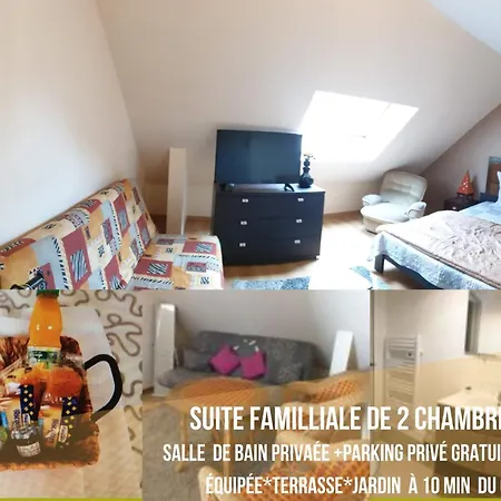 2chambres Salle De Bain Privee Terrasse Parking 30min Paris Homestay *